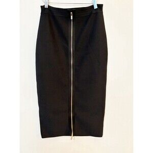 Karen Millen Stretchy Zippered Midi Skirt Size Medium